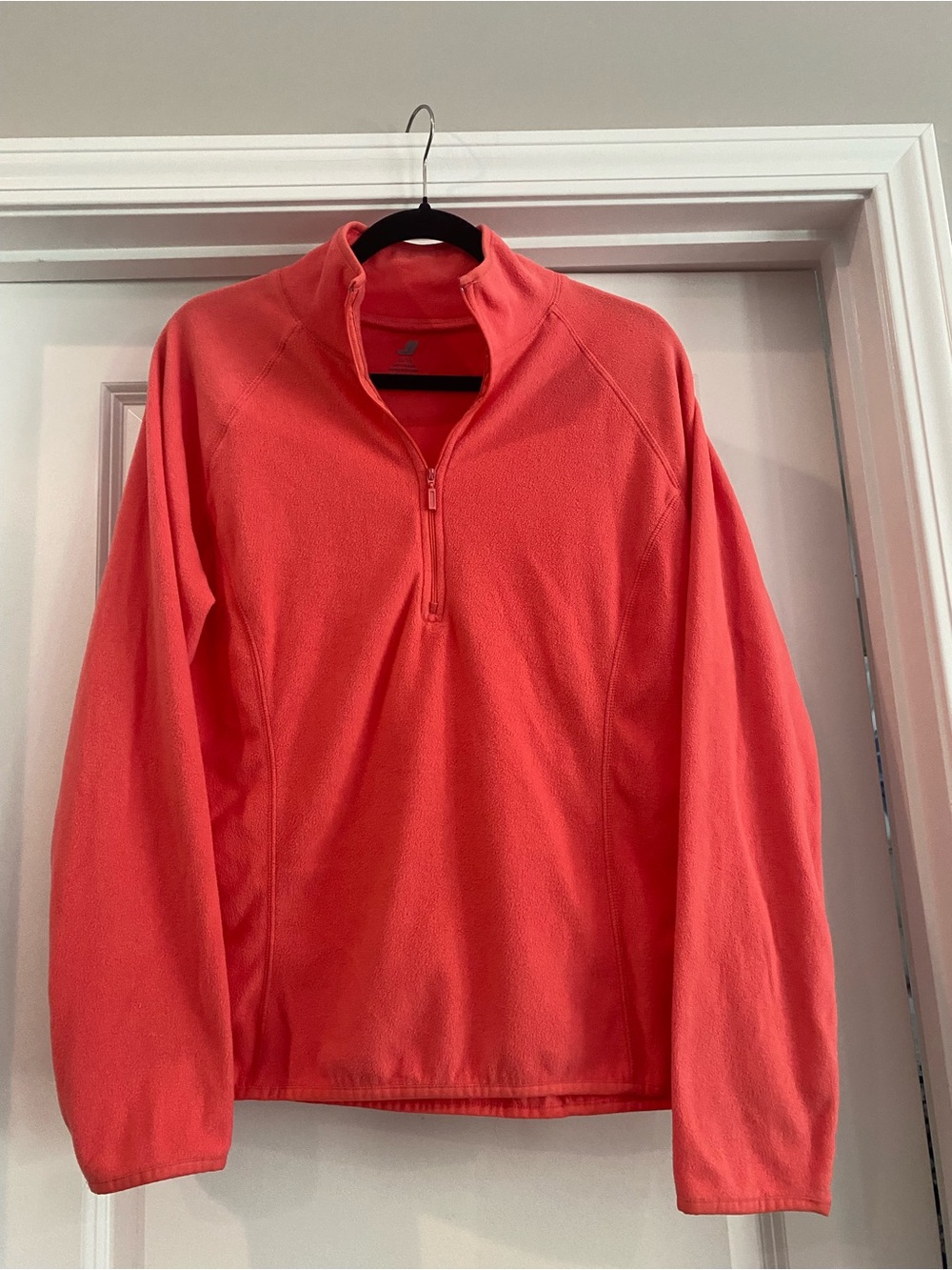 Joe Fresh Coral Half-Zip Fleece Pullover